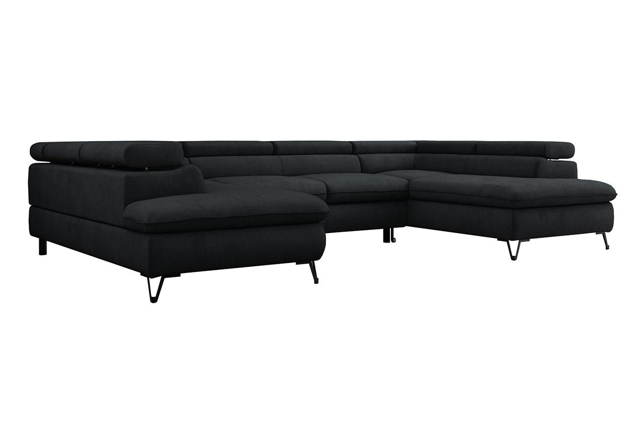 Narożnik PETER U - Kronos 07 - czarny - OUTLET