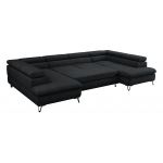 Narożnik PETER U - Kronos 07 - czarny - OUTLET