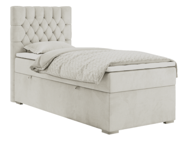 Łóżko kontynentalne PERA 90x200 - Monolith 02 - beżowy - OUTLET