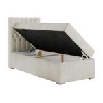 Łóżko kontynentalne PERA 90x200 - Monolith 02 - beżowy - OUTLET