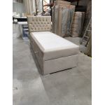 Łóżko kontynentalne PERA 90x200 - Monolith 02 - beżowy - OUTLET