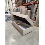 Łóżko kontynentalne PERA 90x200 - Monolith 02 - beżowy - OUTLET