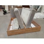 Łóżko kontynentalne WOOD CLASSIC 180x200 - Tilia 86 - jasny szary - OUTLETU