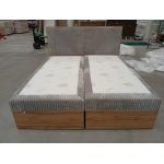 Łóżko kontynentalne WOOD CLASSIC 180x200 - Tilia 86 - jasny szary - OUTLETU