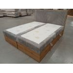 Łóżko kontynentalne WOOD CLASSIC 180x200 - Tilia 86 - jasny szary - OUTLETU