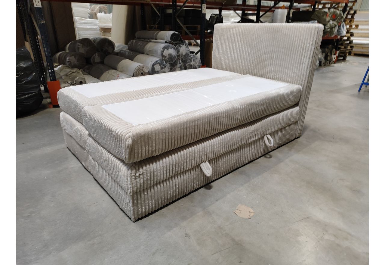 Łóżko kontynentalne TILIANO KING 140x200 - Tilia 01 - beżowy - OUTLETU