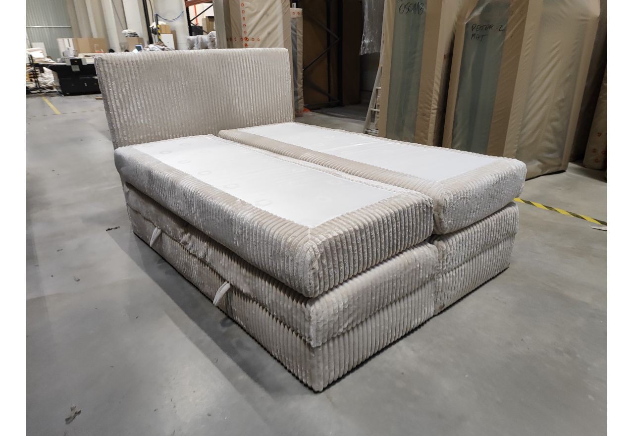 Łóżko kontynentalne TILIANO KING 140x200 - Tilia 01 - beżowy - OUTLETU