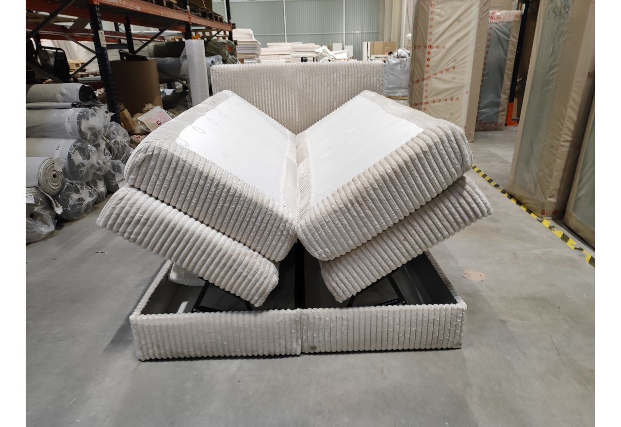 Łóżko kontynentalne TILIANO KING 140x200 - Tilia 01 - beżowy - OUTLETU