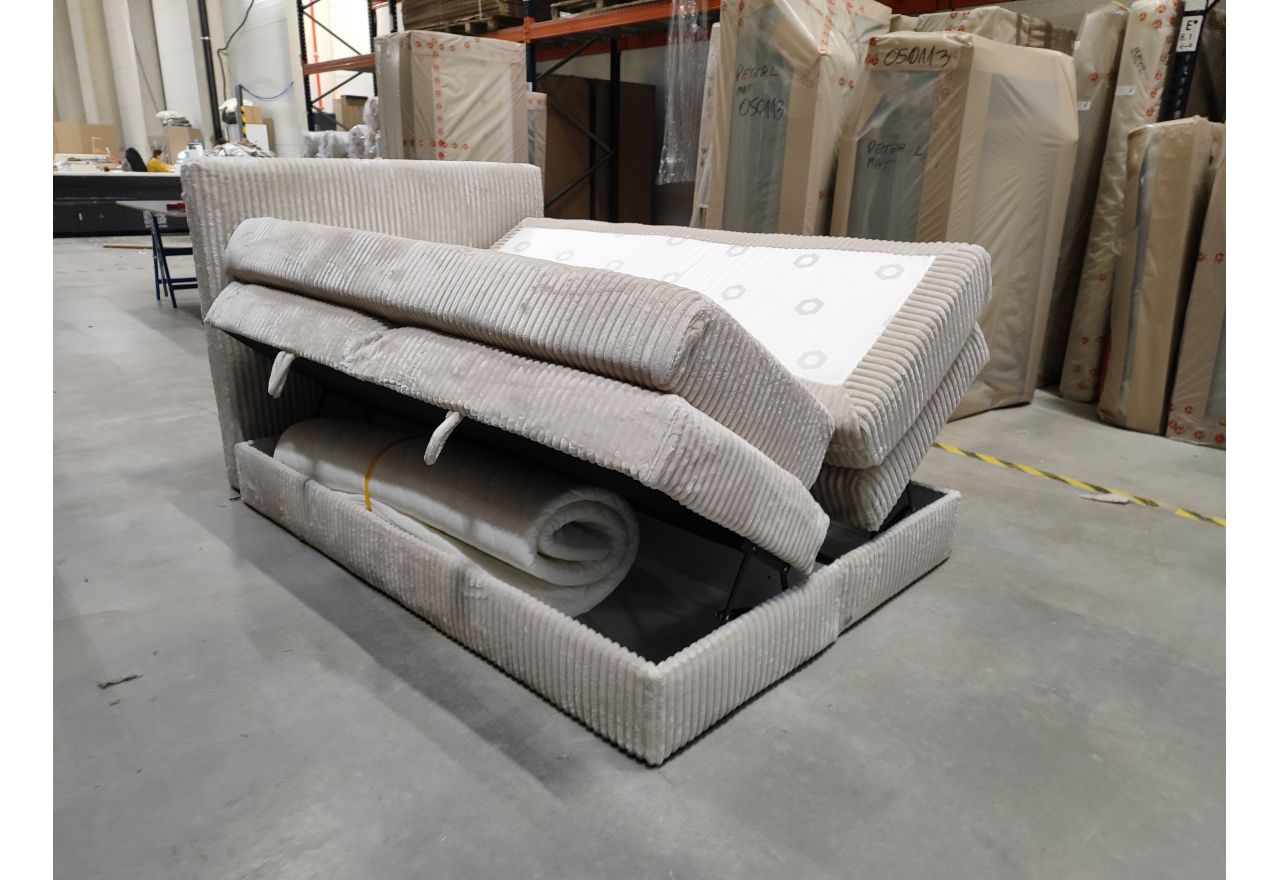 Łóżko kontynentalne TILIANO KING 140x200 - Tilia 01 - beżowy - OUTLETU