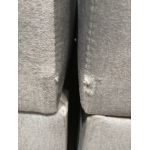 Łóżko kontynentalne, elektrycznie sterowane z pilota - ELECTRO 180x200 - Monolith 84 - jasny szary - OUTLETU