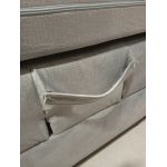 Łóżko kontynentalne, elektrycznie sterowane z pilota - ELECTRO 180x200 - Monolith 84 - jasny szary - OUTLETU