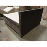 Łóżko kontynentalne, elektrycznie sterowane z pilota - ELECTRO 180x200 - Monolith 84 - jasny szary - OUTLETU