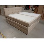 Łóżko kontynentalne LUKA KING 200x200 - Monolith 02 - beżowy - OUTLETU