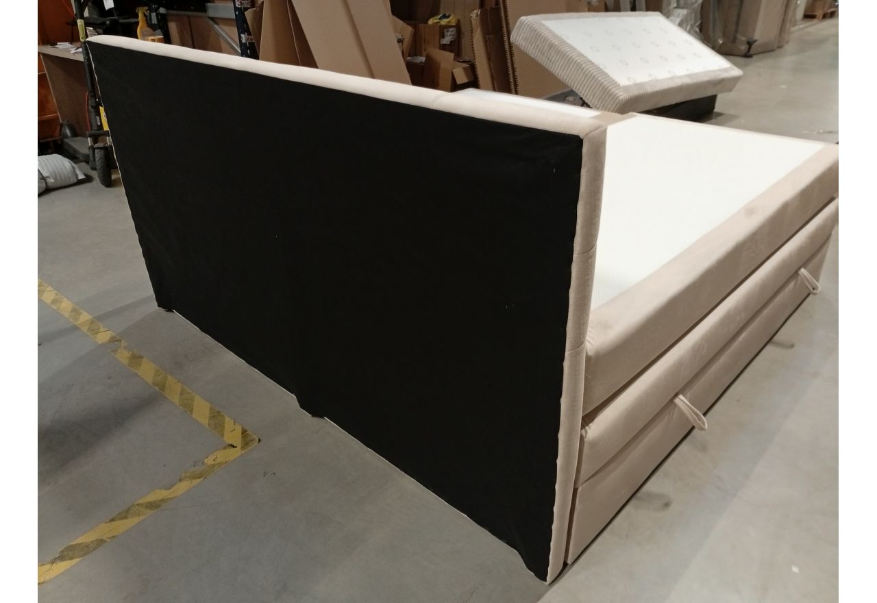 Łóżko kontynentalne LUKA KING 200x200 - Monolith 02 - beżowy - OUTLETU