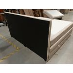 Łóżko kontynentalne LUKA KING 200x200 - Monolith 02 - beżowy - OUTLETU