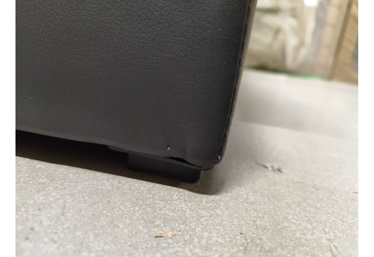 Łóżko kontynentalne LUKA KING 200x200 - Soft 20 - grafitowa ekoskóra - OUTLETU