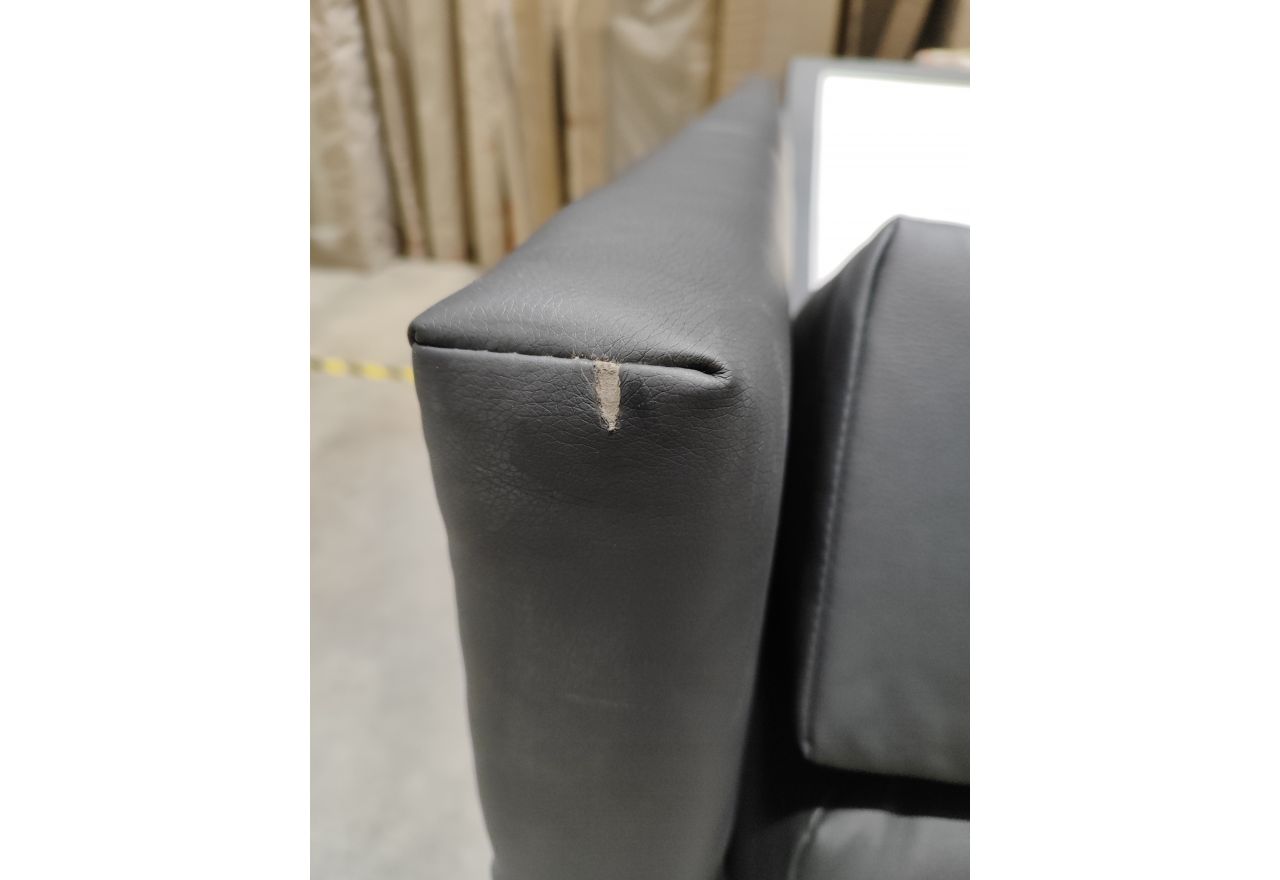 Łóżko kontynentalne LUKA KING 200x200 - Soft 20 - grafitowa ekoskóra - OUTLETU