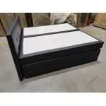 Łóżko kontynentalne LUKA KING 200x200 - Soft 20 - grafitowa ekoskóra - OUTLETU