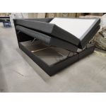 Łóżko kontynentalne LUKA KING 200x200 - Soft 20 - grafitowa ekoskóra - OUTLETU