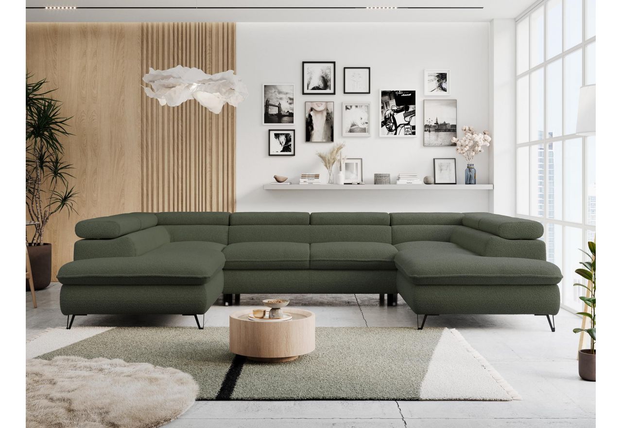 Narożnik PETER U - Now or Never 37 - zielony - OUTLETU