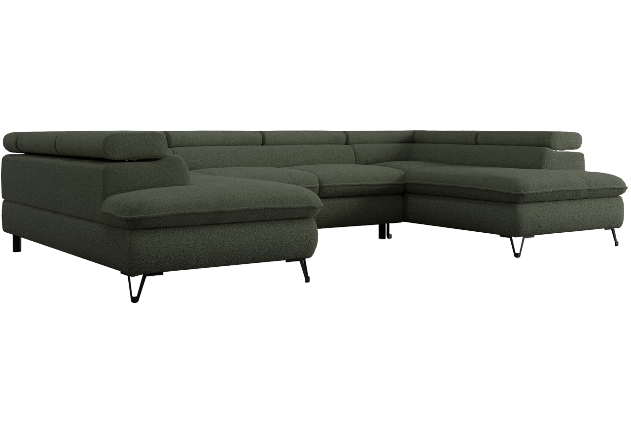 Narożnik PETER U - Now or Never 37 - zielony - OUTLETU