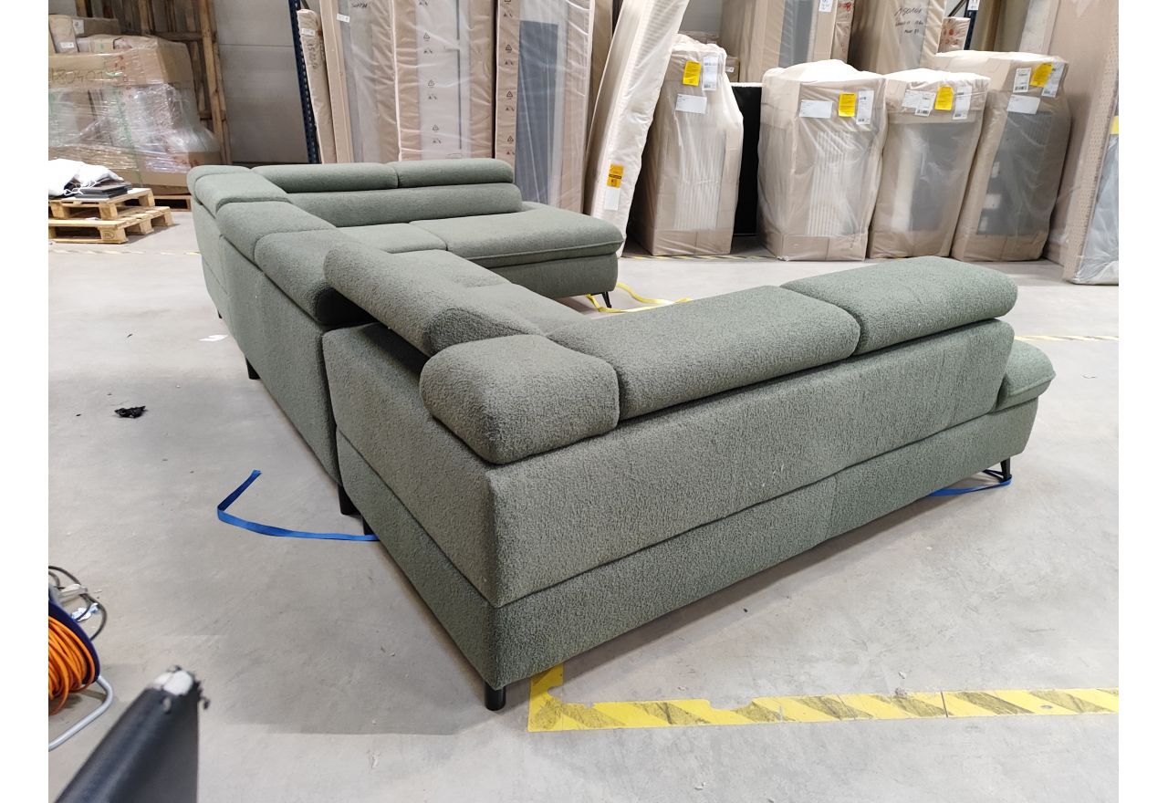 Narożnik PETER U - Now or Never 37 - zielony - OUTLETU