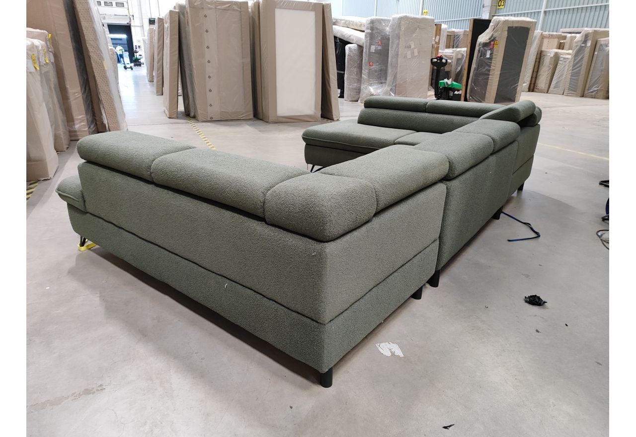 Narożnik PETER U - Now or Never 37 - zielony - OUTLETU