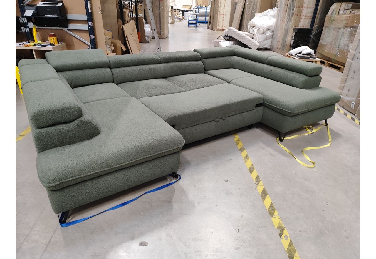 Narożnik PETER U - Now or Never 37 - zielony - OUTLETU