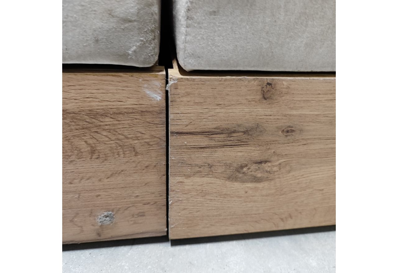 Łóżko kontynentalne VENETO KING 180x200 - Monolith 02 - beżowy - OUTLETU