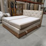 Łóżko kontynentalne VENETO KING 180x200 - Monolith 02 - beżowy - OUTLETU