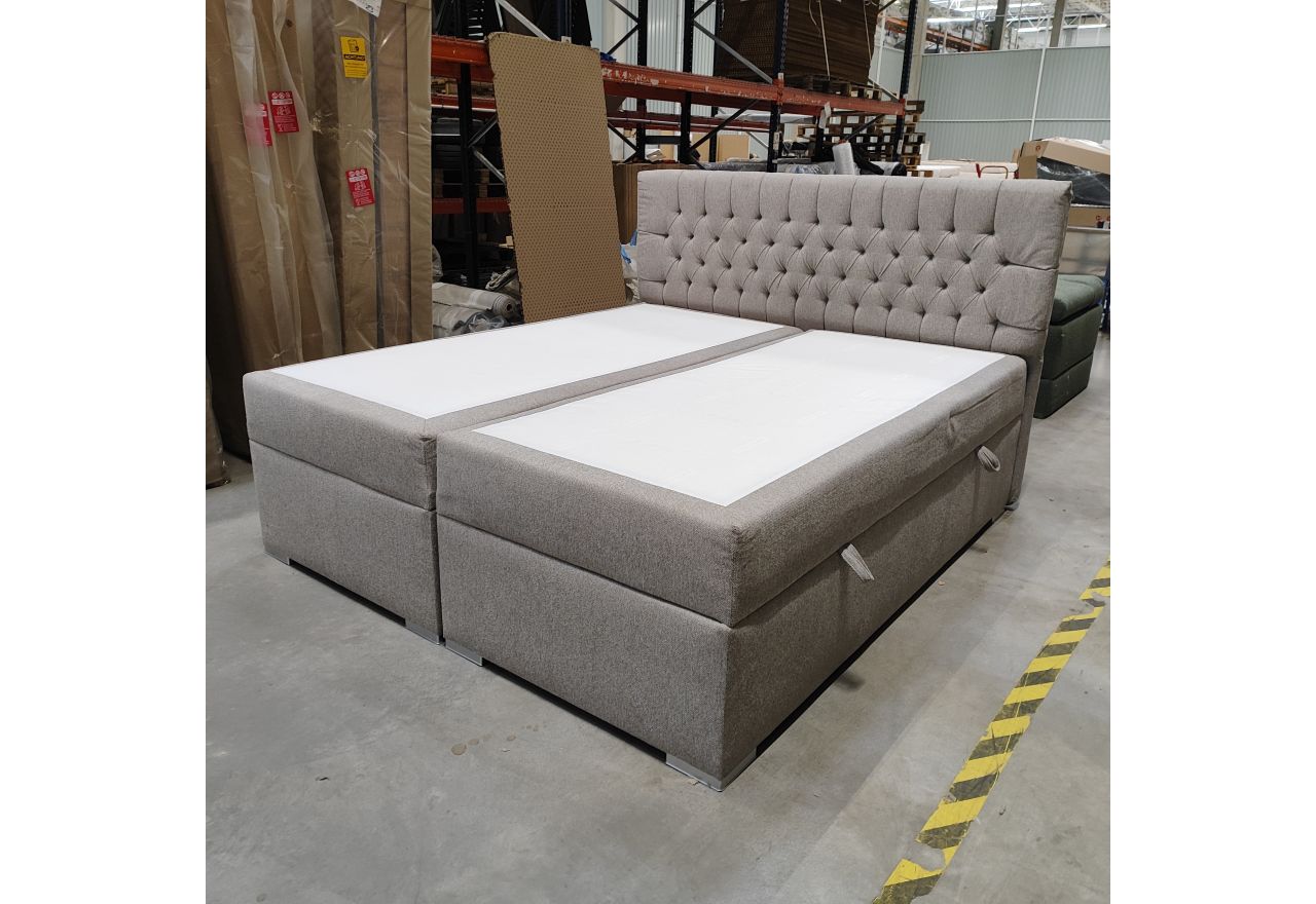 Łóżko kontynentalne PERA 180x200 - Matana 17 - beżowy - OUTLETU