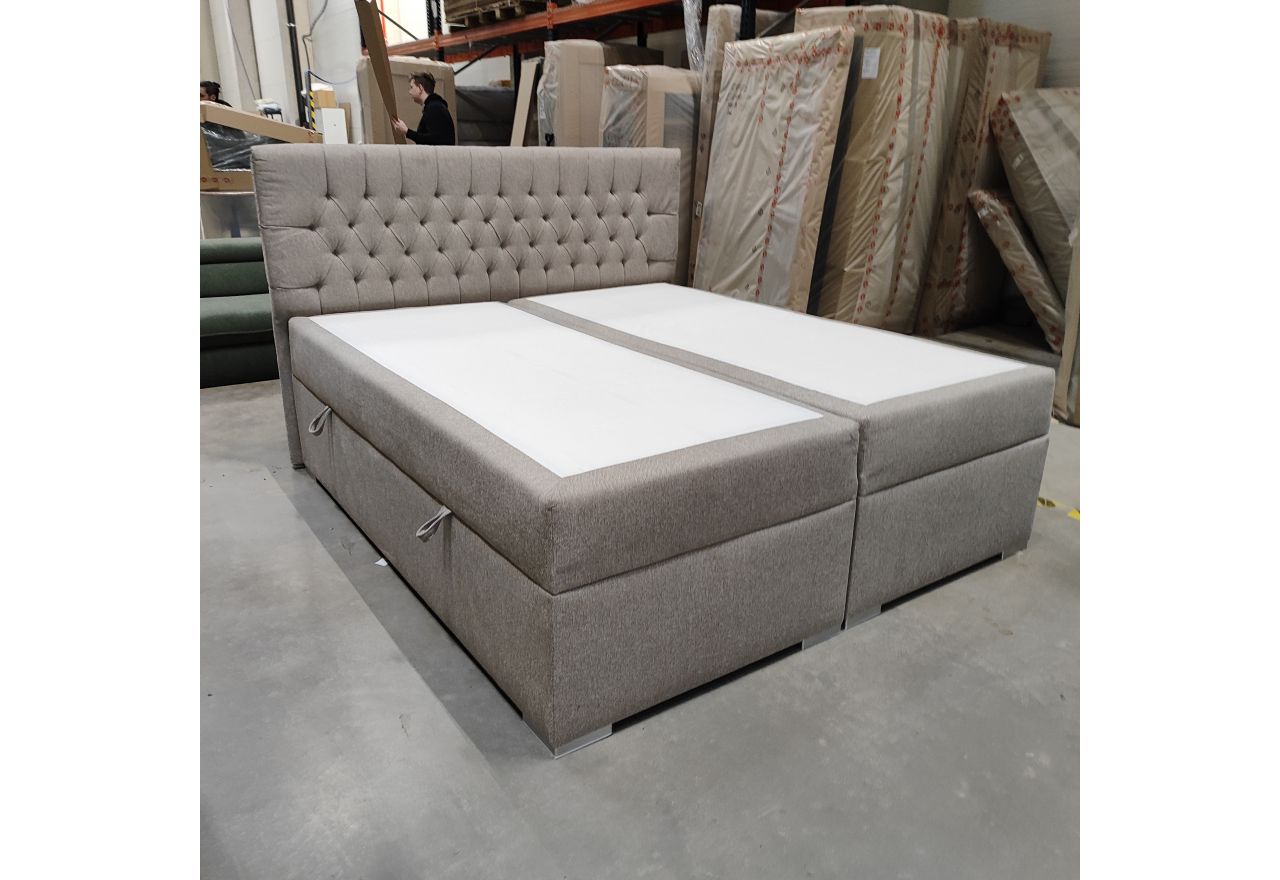 Łóżko kontynentalne PERA 180x200 - Matana 17 - beżowy - OUTLETU