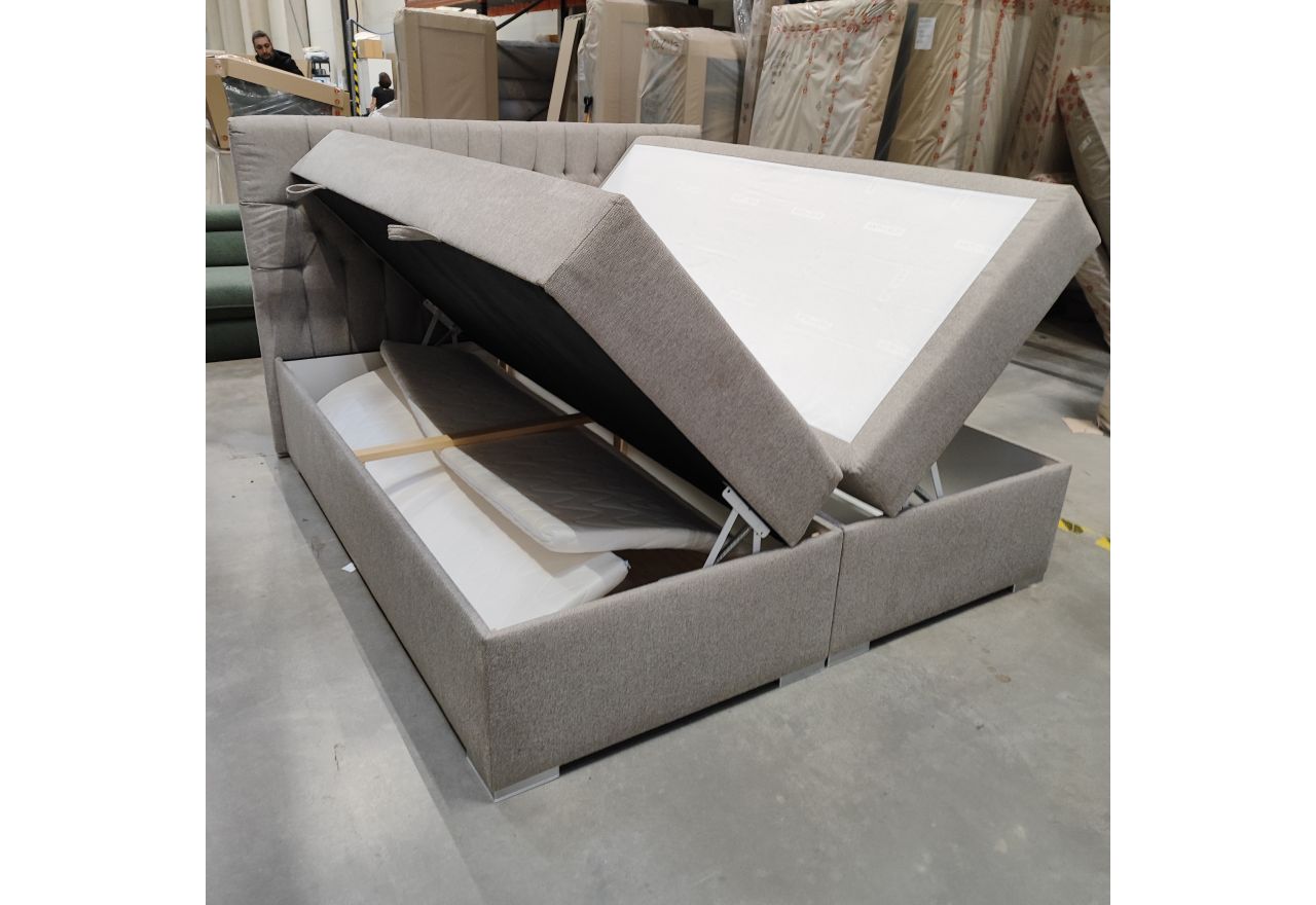 Łóżko kontynentalne PERA 180x200 - Matana 17 - beżowy - OUTLETU