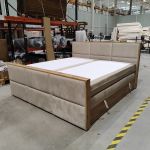 Łóżko kontynentalne ALBERO 2 KING DUO 200x200 - Monolith 02 - beżowy - OUTLETU