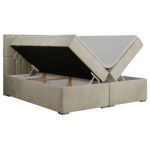 Łóżko kontynentalne PERA 120x200 - Monolith 02 - beżowy - OUTLET