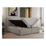 Łóżko kontynentalne PERA 180x200 - Matana 17 - beżowy - OUTLET