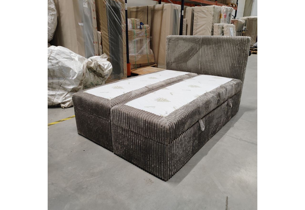 Łóżko kontynentalne TILIANO 140x200 - Tilia 11 - jasny brąz - OUTLET