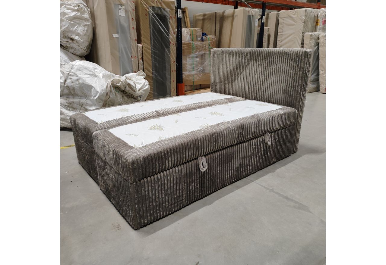 Łóżko kontynentalne TILIANO 140x200 - Tilia 11 - jasny brąz - OUTLET