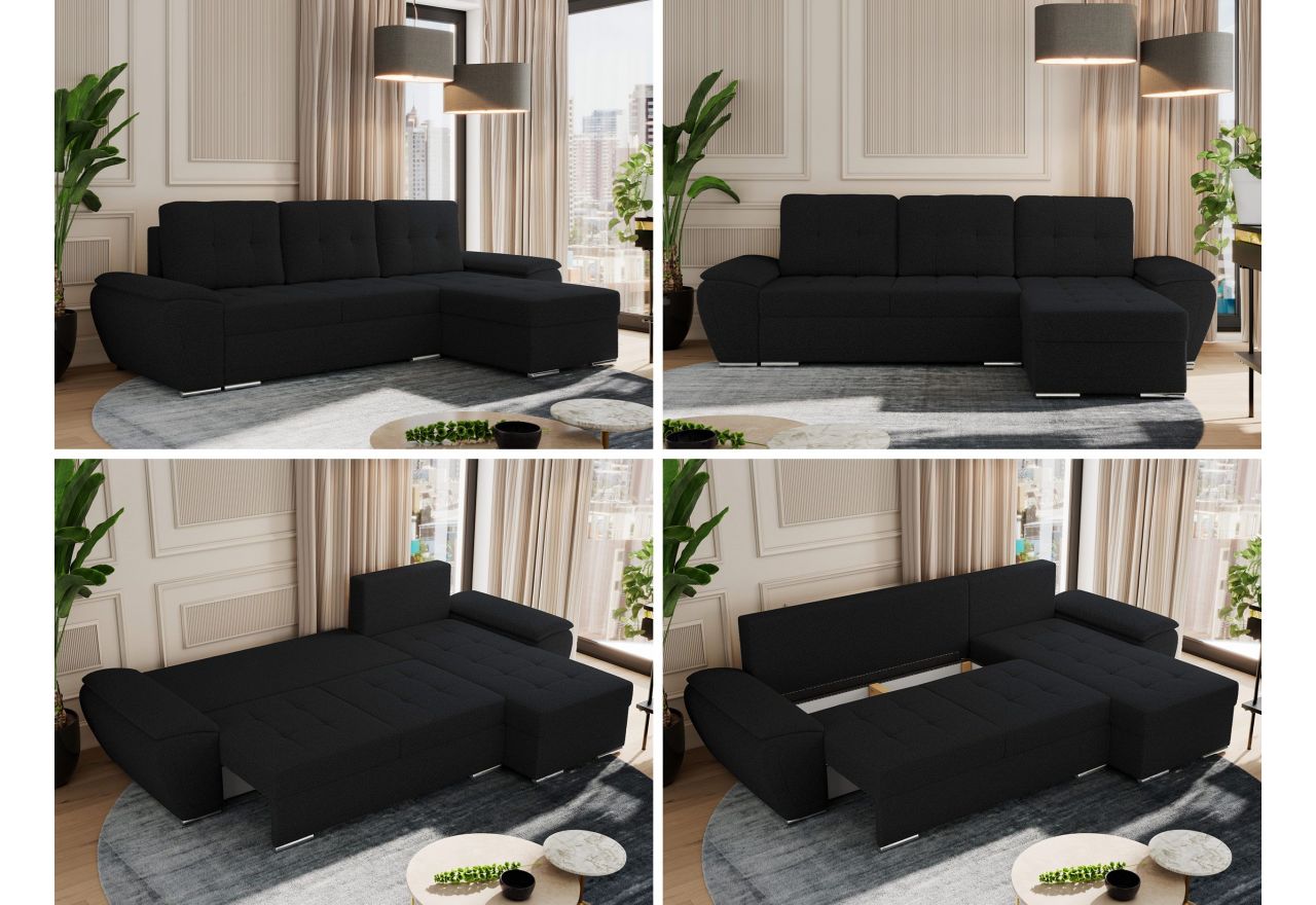 Narożnik UMBRIA L - Now or Never 100 - czarny - OUTLET