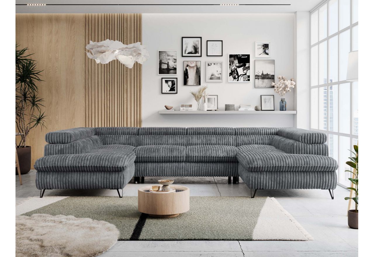 Narożnik PETER U - Tilia 90 - szary - OUTLETU