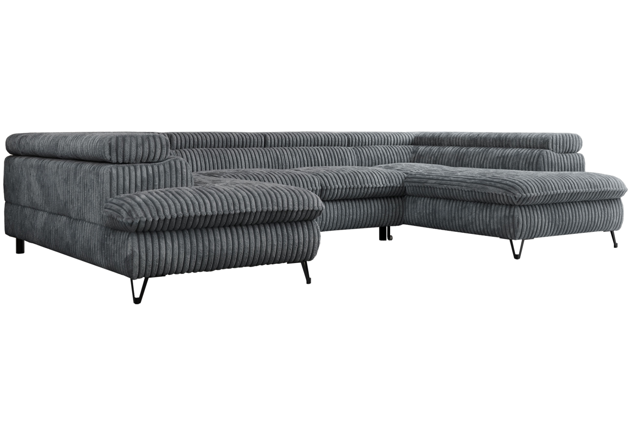 Narożnik PETER U - Tilia 90 - szary - OUTLETU