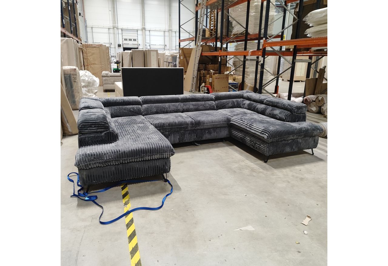 Narożnik PETER U - Tilia 90 - szary - OUTLETU