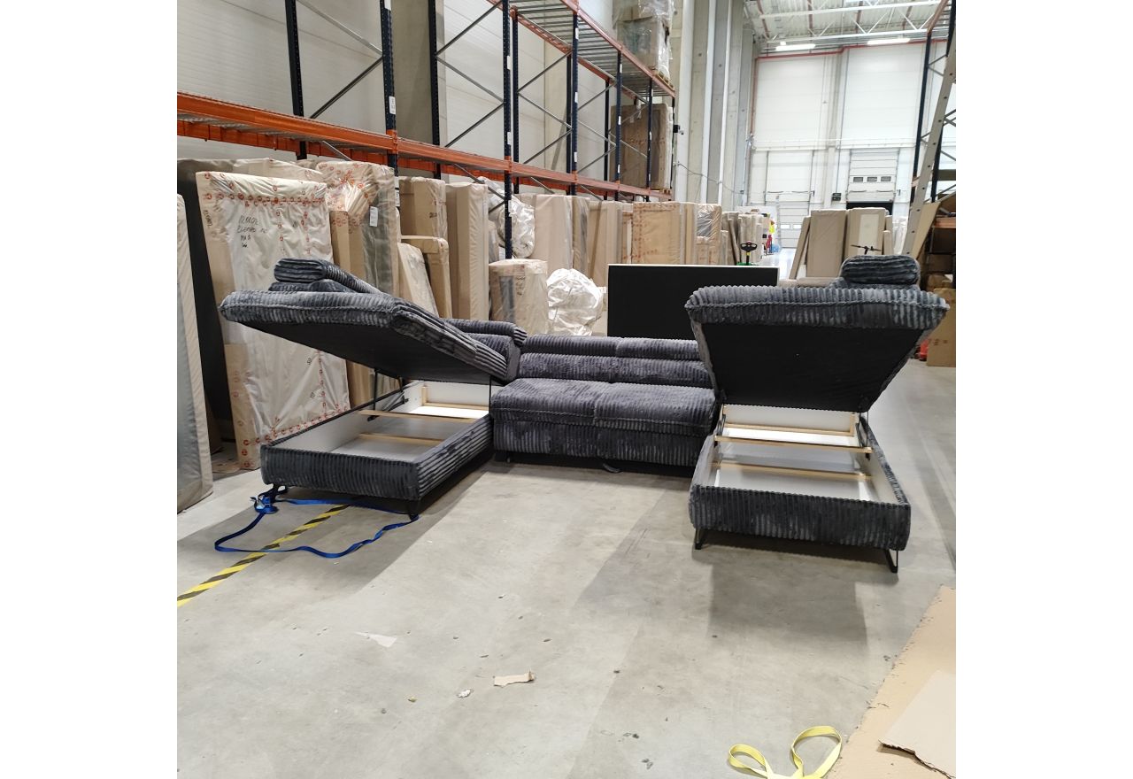 Narożnik PETER U - Tilia 90 - szary - OUTLETU