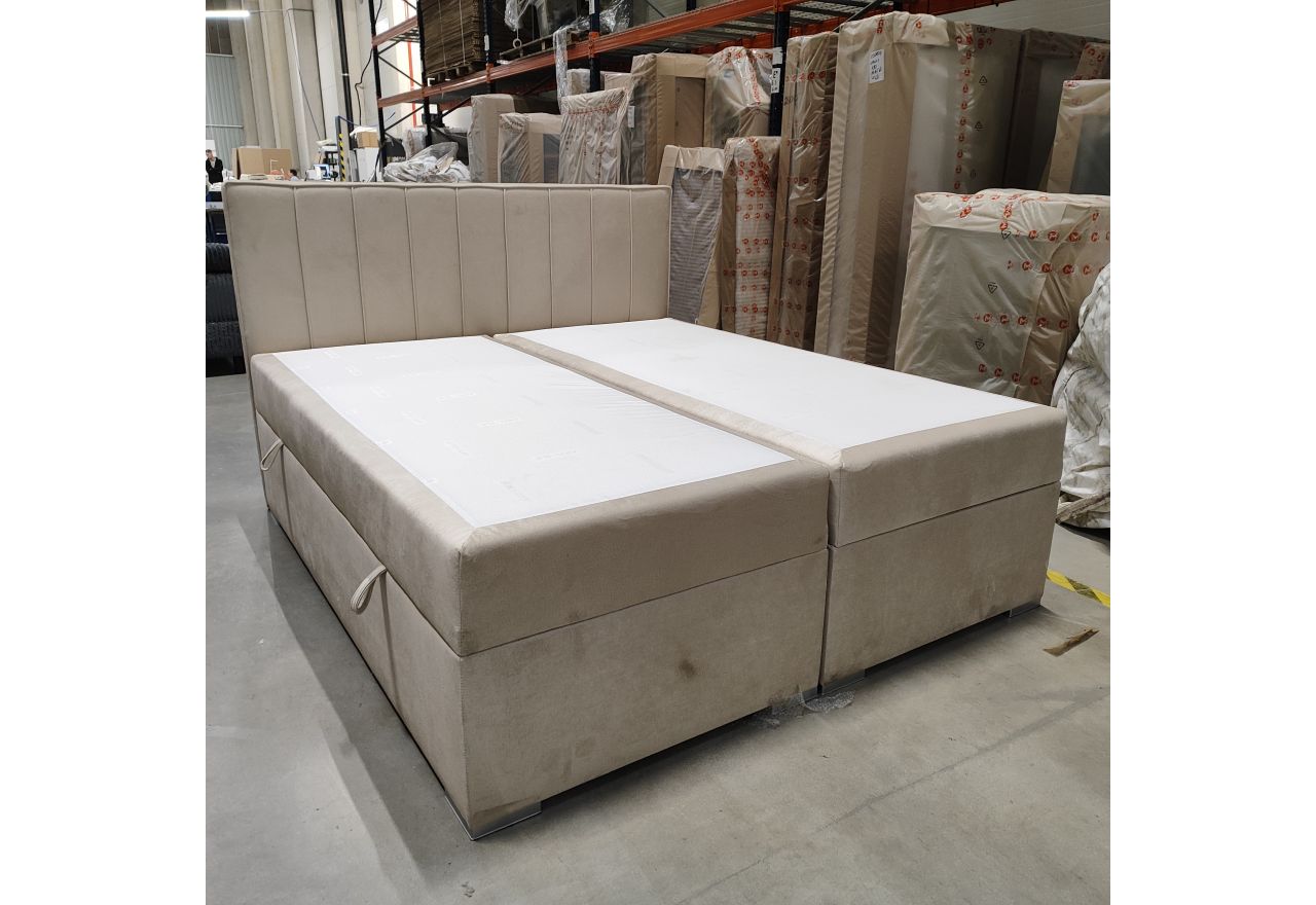 Łóżko kontynentalne ALLY 180x200 - Monolith 02 - beżowy - OUTLETU