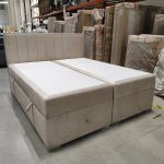 Łóżko kontynentalne ALLY 180x200 - Monolith 02 - beżowy - OUTLETU