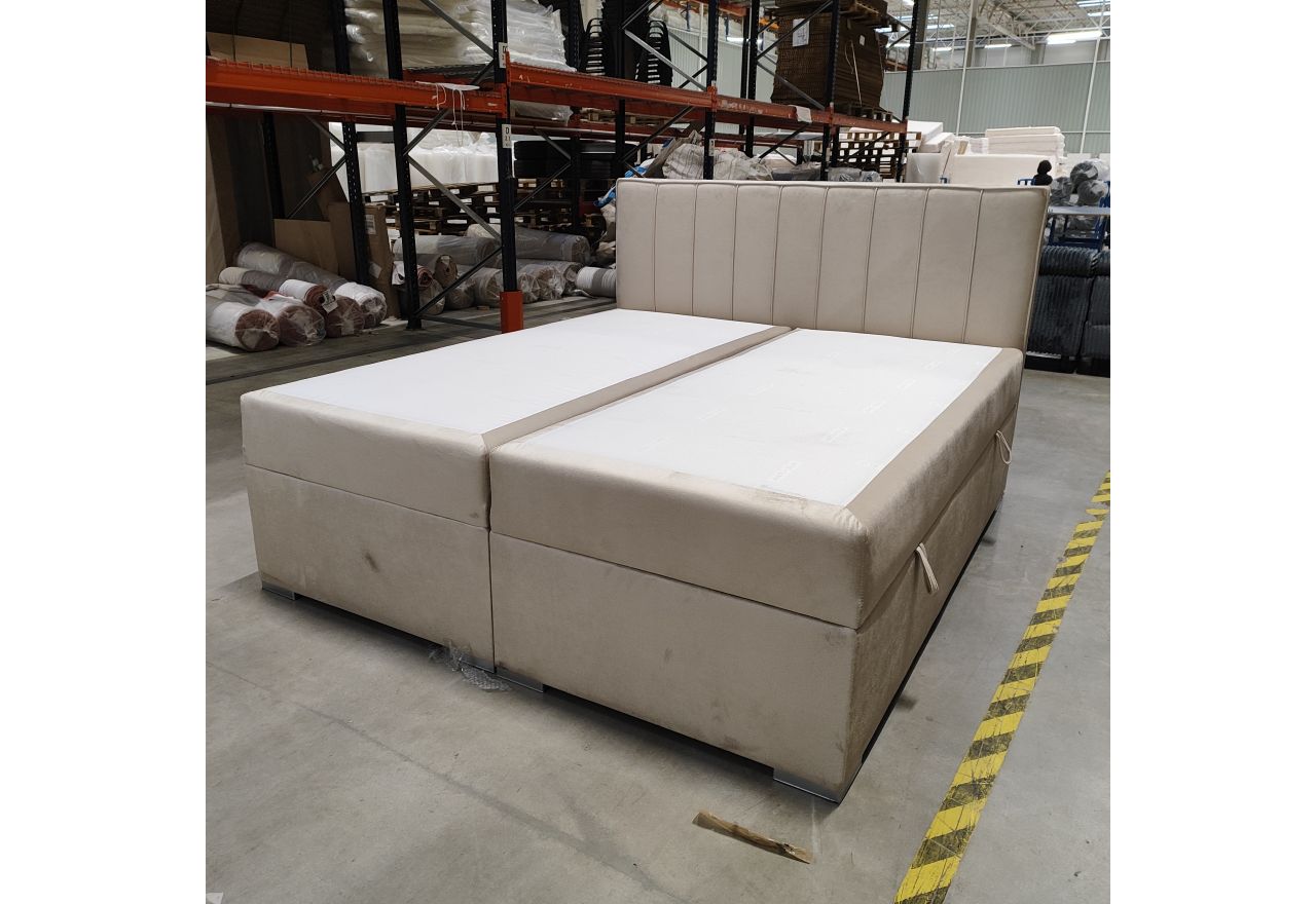 Łóżko kontynentalne ALLY 180x200 - Monolith 02 - beżowy - OUTLETU