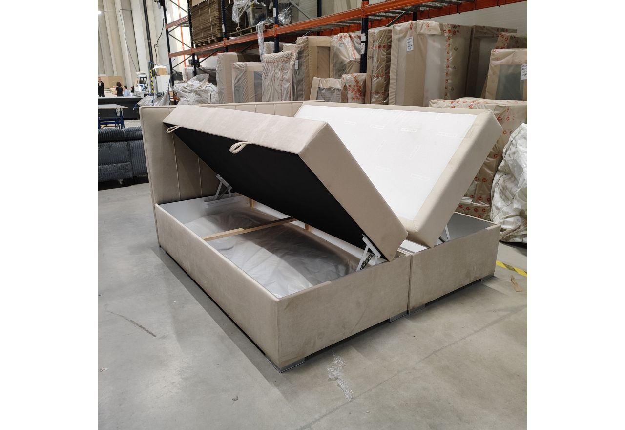 Łóżko kontynentalne ALLY 180x200 - Monolith 02 - beżowy - OUTLETU