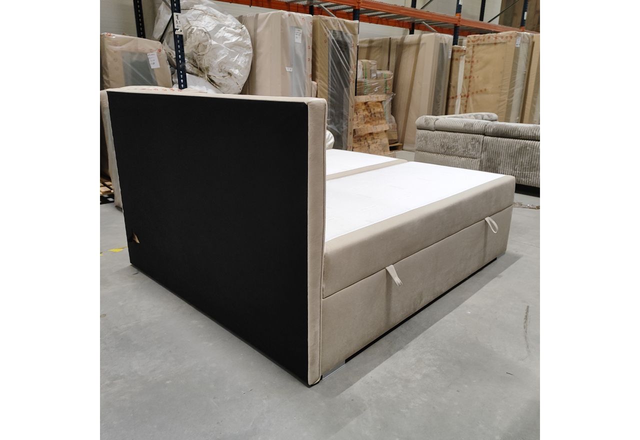 Łóżko kontynentalne ALLY 180x200 - Monolith 02 - beżowy - OUTLETU