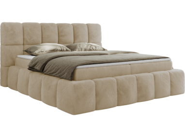 Łóżko kontynentalne NIRA 180x200 - Lapit 23 - beżowy - OUTLETU