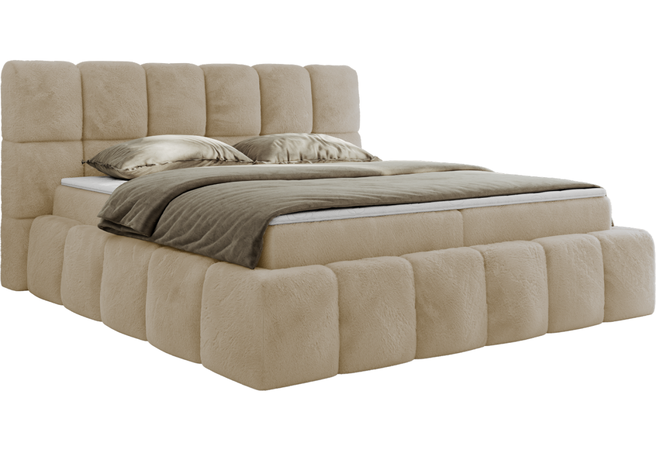 Łóżko kontynentalne NIRA 180x200 - Lapit 23 - beżowy - OUTLETU